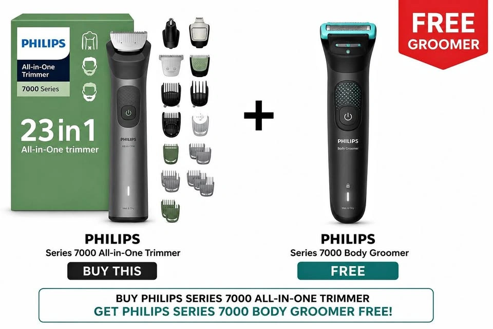 Brand new philips 7000 trimmer with 7000 body groomer