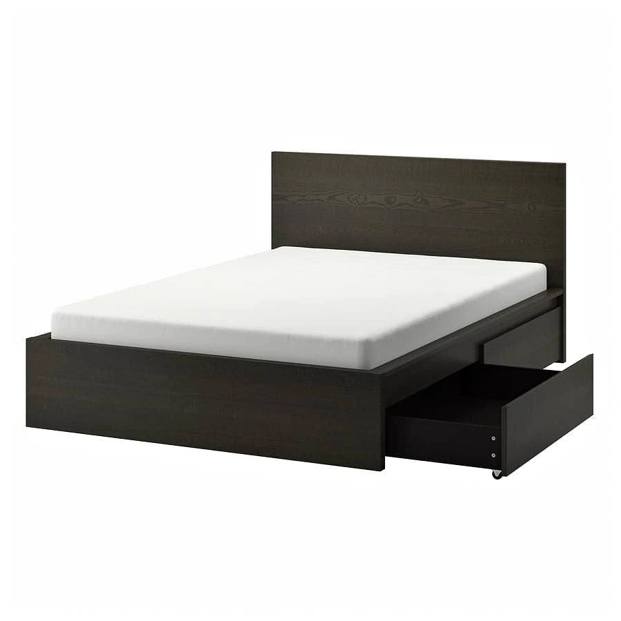 King bed frame with drawers