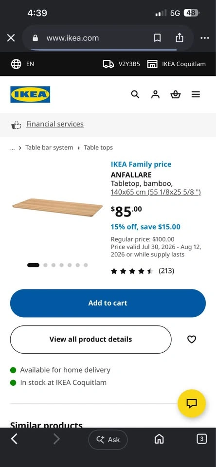 Ikea table - photo 2