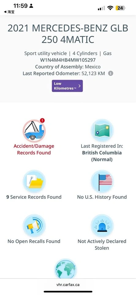 Canadian carfax report