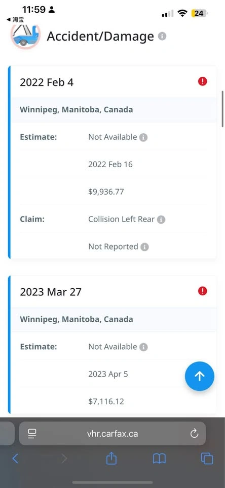 Canadian carfax report - photo 2