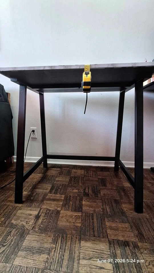 Work office desk/table with Black Metal Legs - photo 5