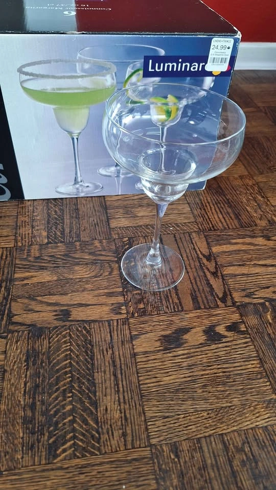 4 New Luminarc Connoisseur Margarita Glasses 16oz - photo 3