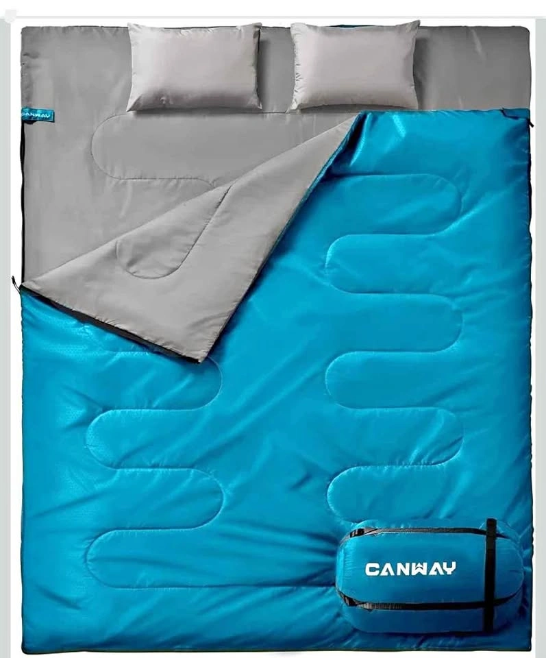 BNIB 4-in-1 Double Sleeping Bag with 2 Pillows - Queen Size