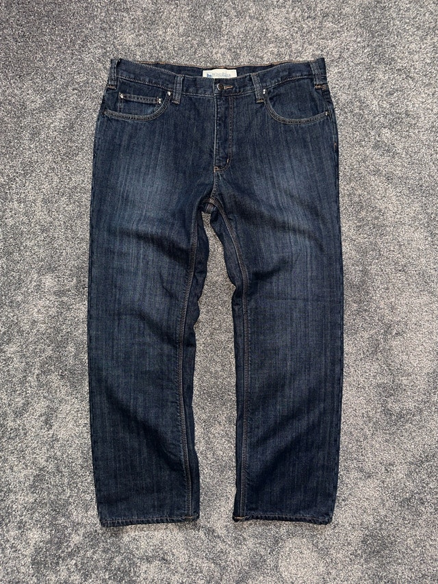 WindRiver Flannel Lined Dark Denim Jeans Size 36x30 - photo 3