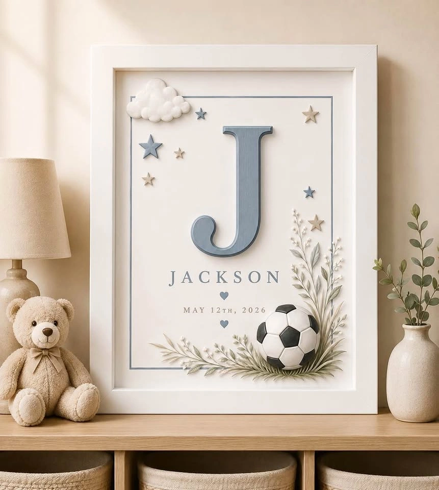 Framed Personalized Nursery Wall Art