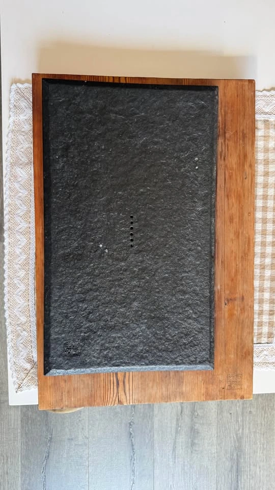 Stone Gongfu Tea Tray with Wooden Base - photo 3