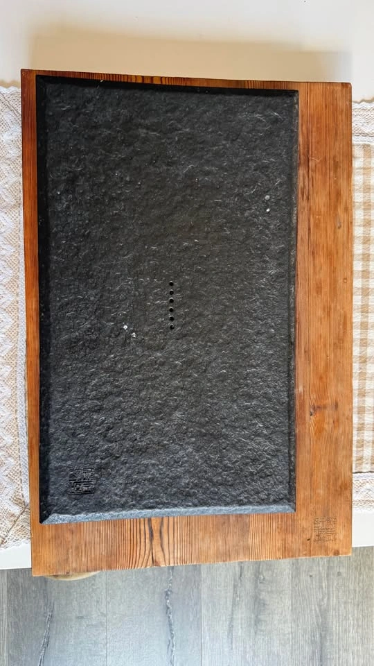 Stone Gongfu Tea Tray with Wooden Base - photo 4