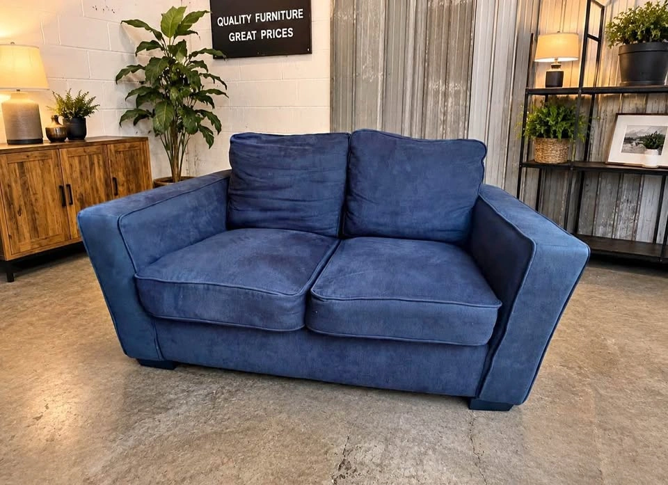 FREE DELIVERY 🚚 Urban Barn Grey / Blue Loveseat Sofa Couch