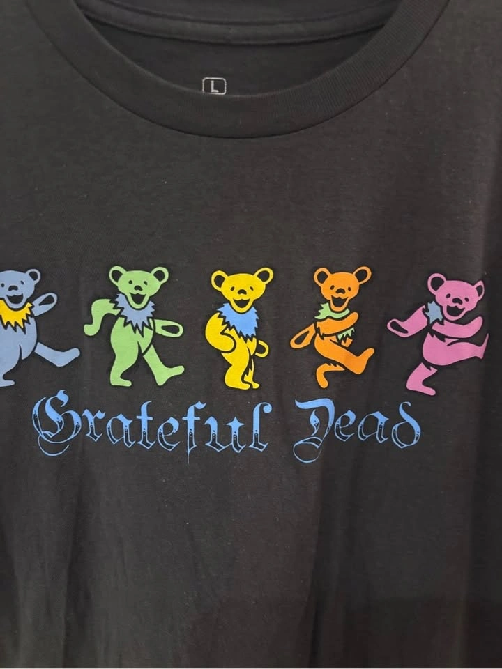 Grateful Dead 2020 Dancing Bears Black Band T-Shirt Size L - photo 2