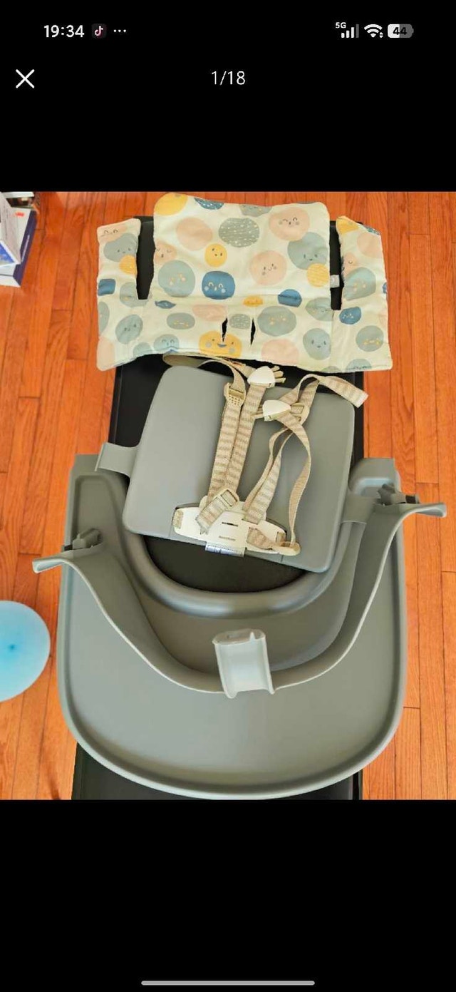 Stokke Tripp Trapp Baby Set, Tray & Cushion - Storm Grey