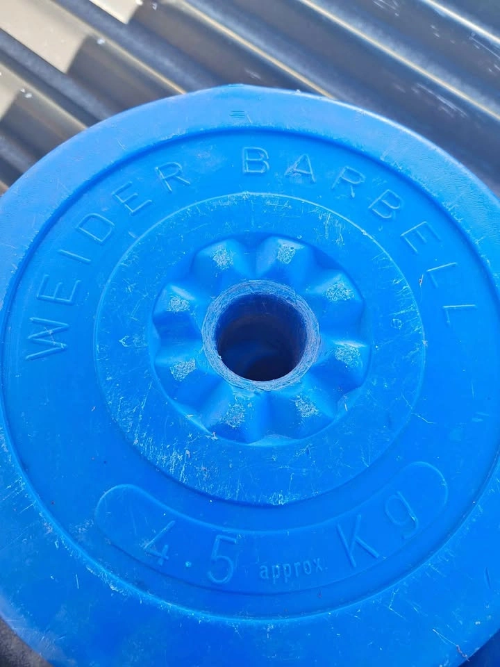 Weider barbell/dumbell plates. 4 x 10 lbs (4.5kg)