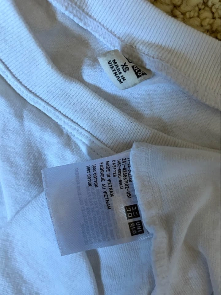 Uniqlo White Cotton T‑Shirt XS - photo 3