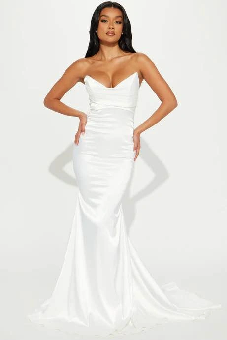 White Satin Gown (Brand New, Never Opened) - photo 2