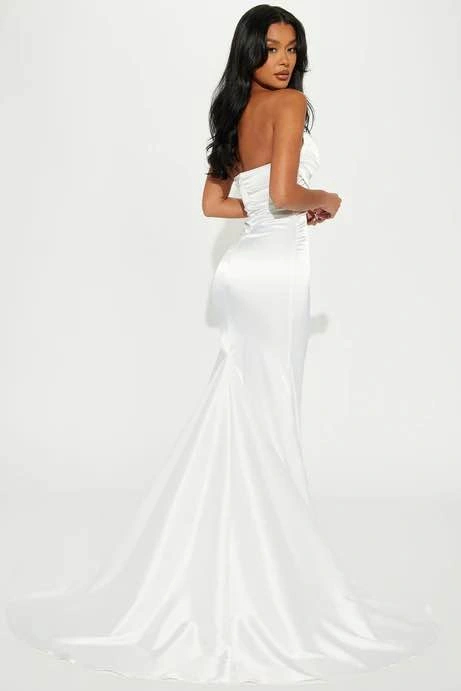 White Satin Gown (Brand New, Never Opened) - photo 3