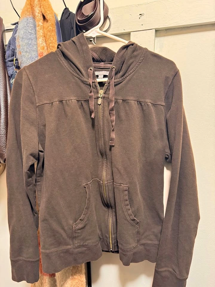 Y2K brown zip up