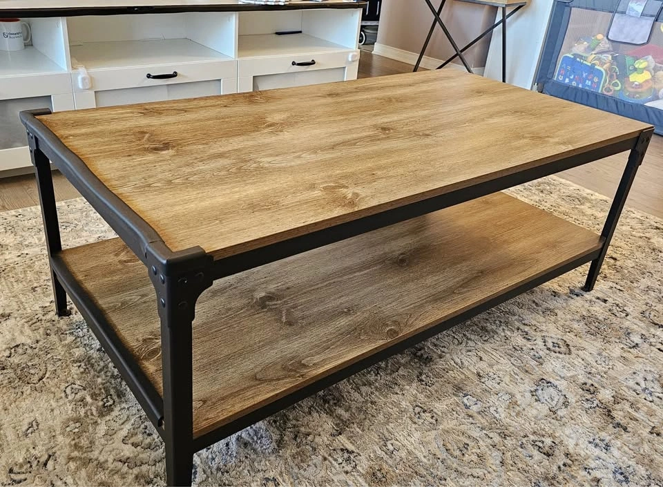 Industrial Coffee Table and 2 End Tables Set - Moving Sale - photo 2