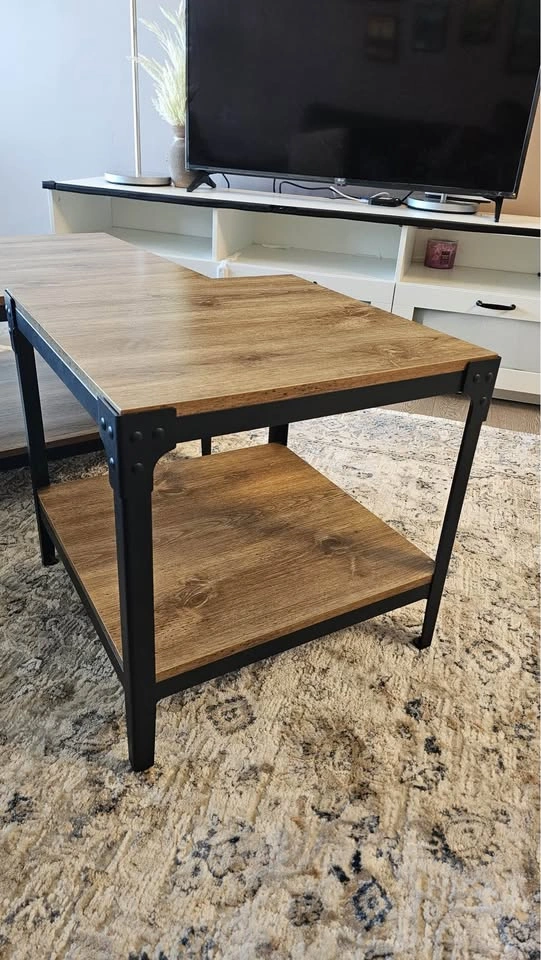Industrial Coffee Table and 2 End Tables Set - Moving Sale - photo 3