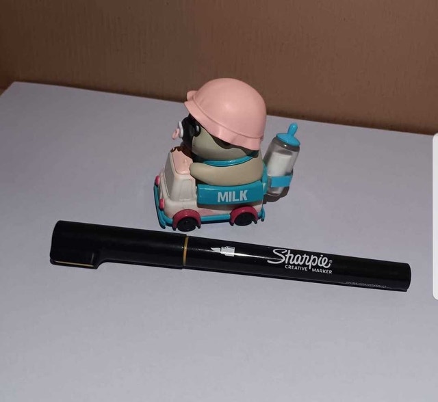 Mini Pug on Milk Scooter Figurine - photo 3