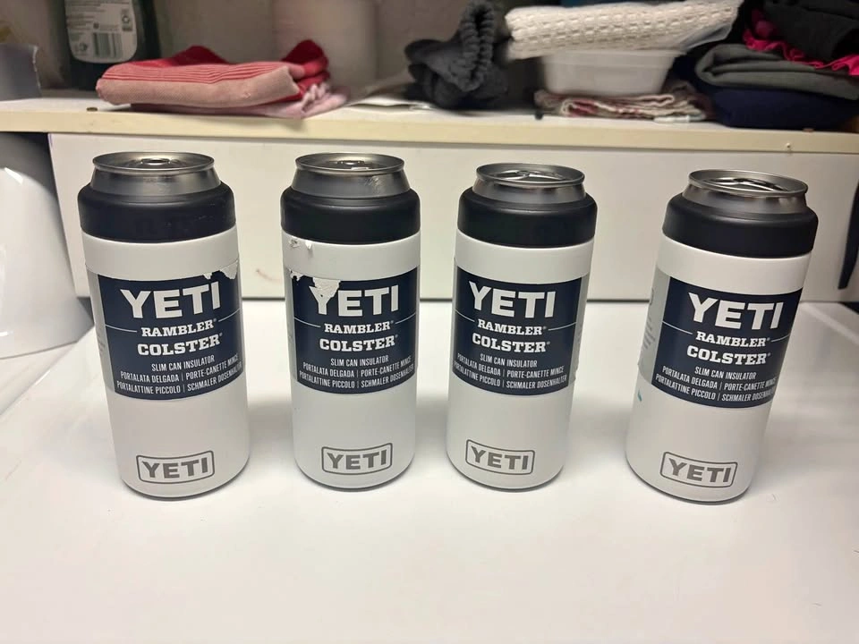 Set of 4 NEW YETI Rambler Colster Slim Can Insulators