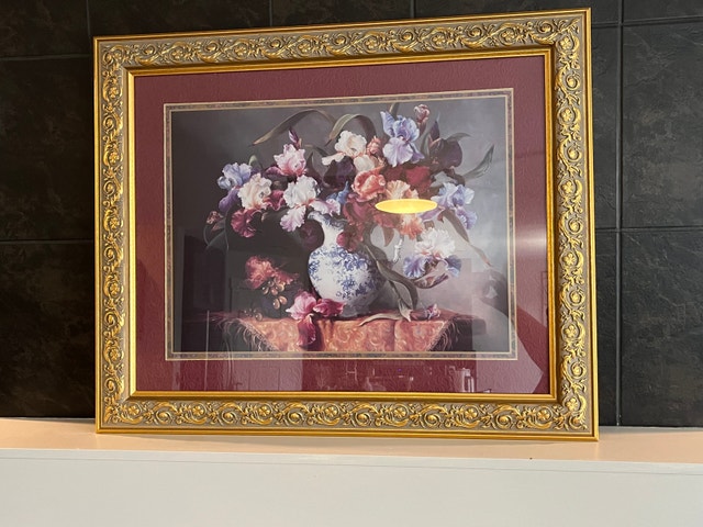 Large Framed Floral Print
