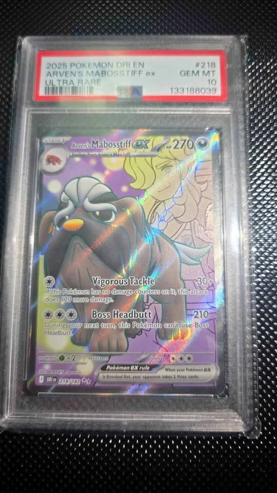 Pokemon Arven's Mabosstiff ex #218/182 PSA 10 Gem Mint