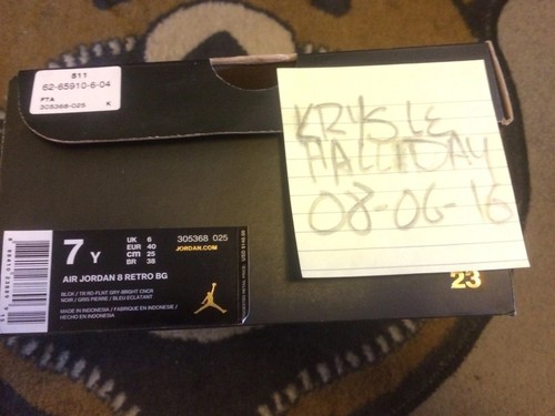 Air Jordan 8 Retro Aqua GS Size 7 VNDS OG All