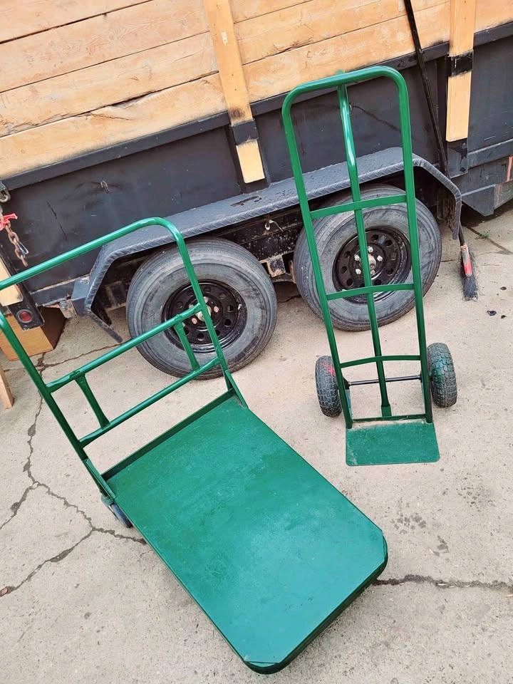 x2 Green Platform & Stand up Dolly