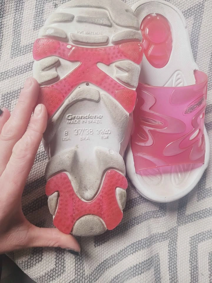 💗Rider Grendene Pink Jelly Slide Sandals Size 8🌊🩴 - photo 4