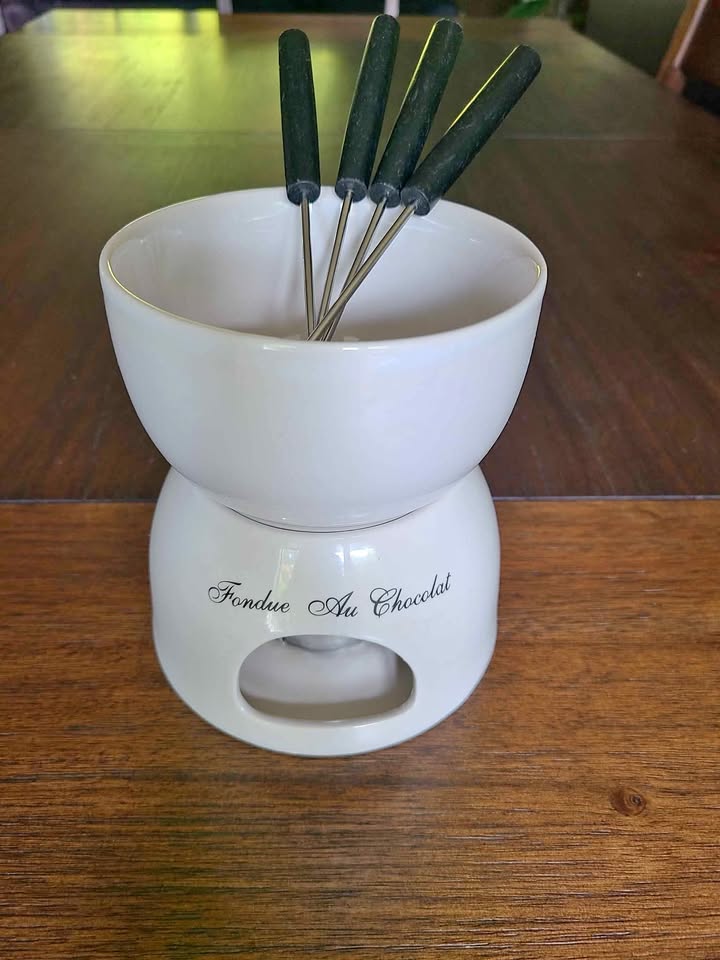 Vintage Chocolate Fondue set