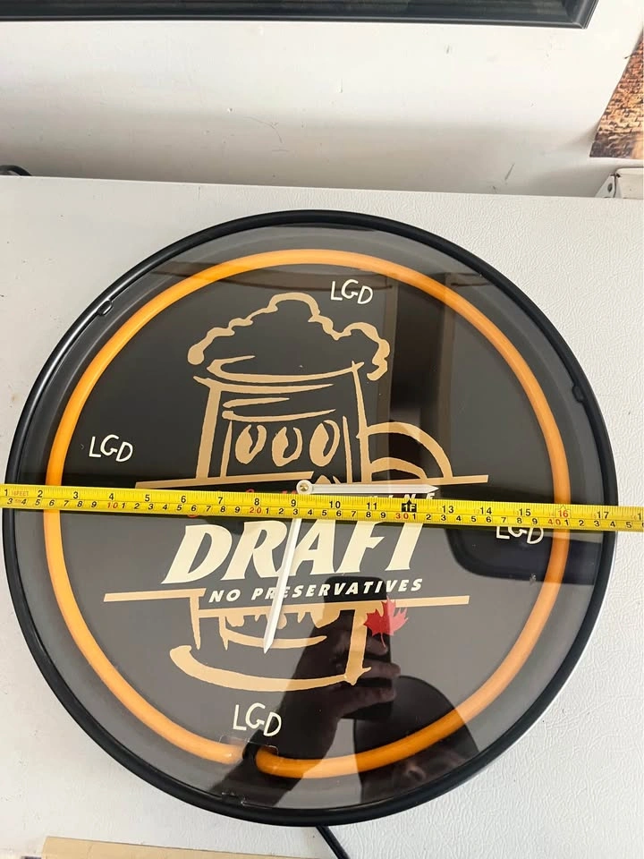 Labatt Genuine Draft Neon Clock - photo 4