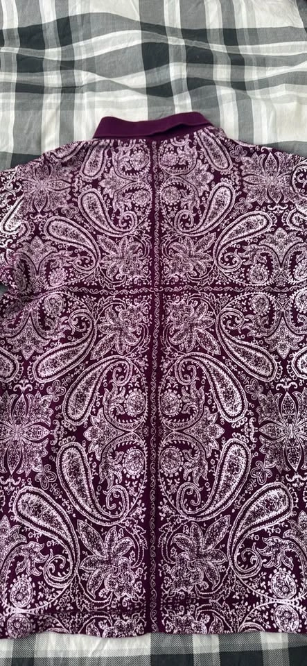 M Supreme Purple Paisley Polo T (NO TRADES) - photo 4