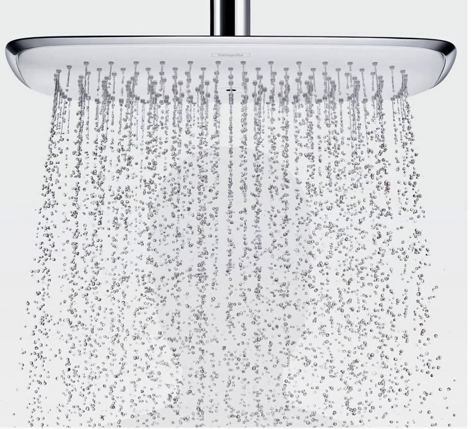 Hansgrohe PuraVida Showerhead w/ Shower Arm (Chrome White)