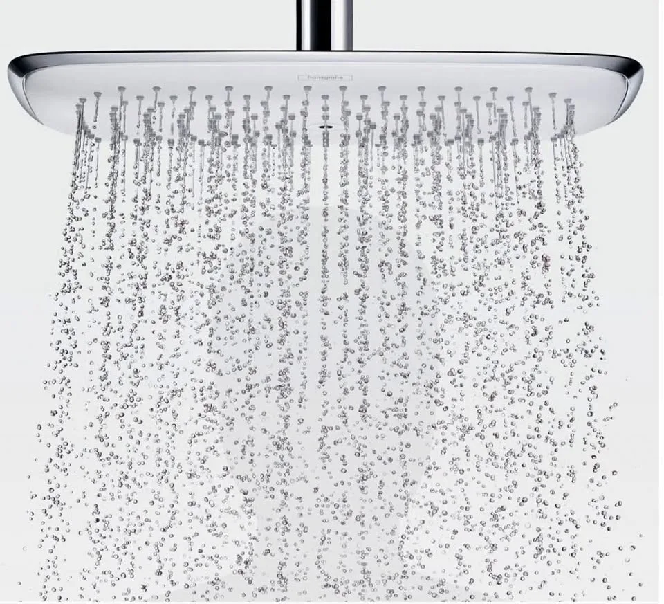 Hansgrohe PuraVida Showerhead w/ Shower Arm (Chrome White) thumbnail
