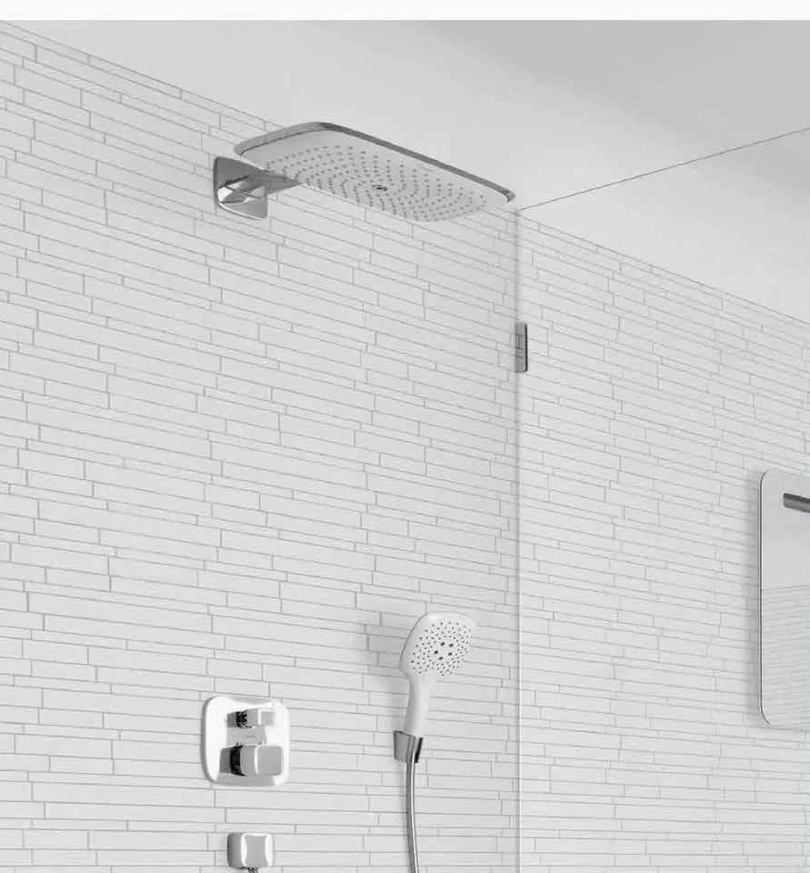 Hansgrohe PuraVida Showerhead w/ Shower Arm (Chrome White) image indicator(5)