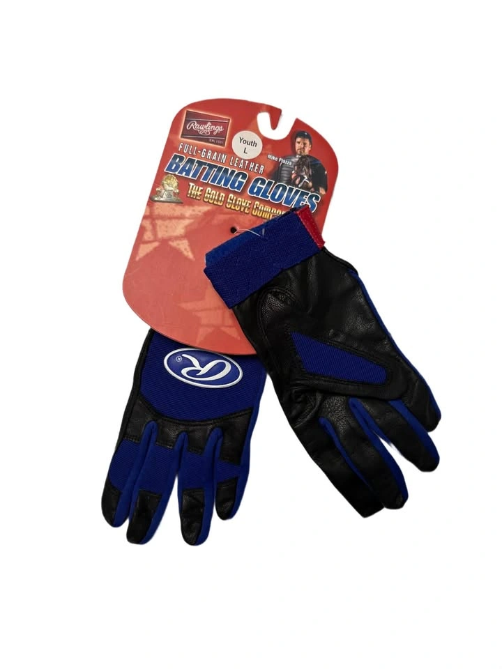 Rawlings BGP350Y Baseball Batting Gloves Blue/Red - Youth Large