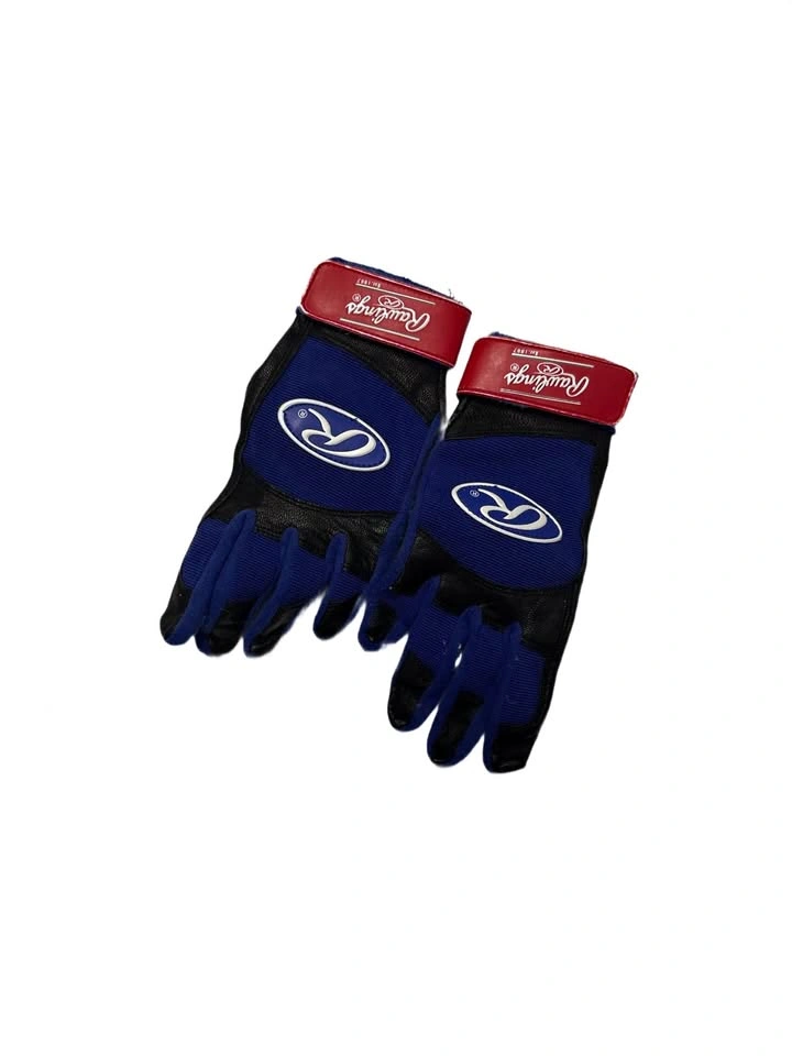 Rawlings Baseball Batting Gloves Blue/Red - Youth Medium (YM)