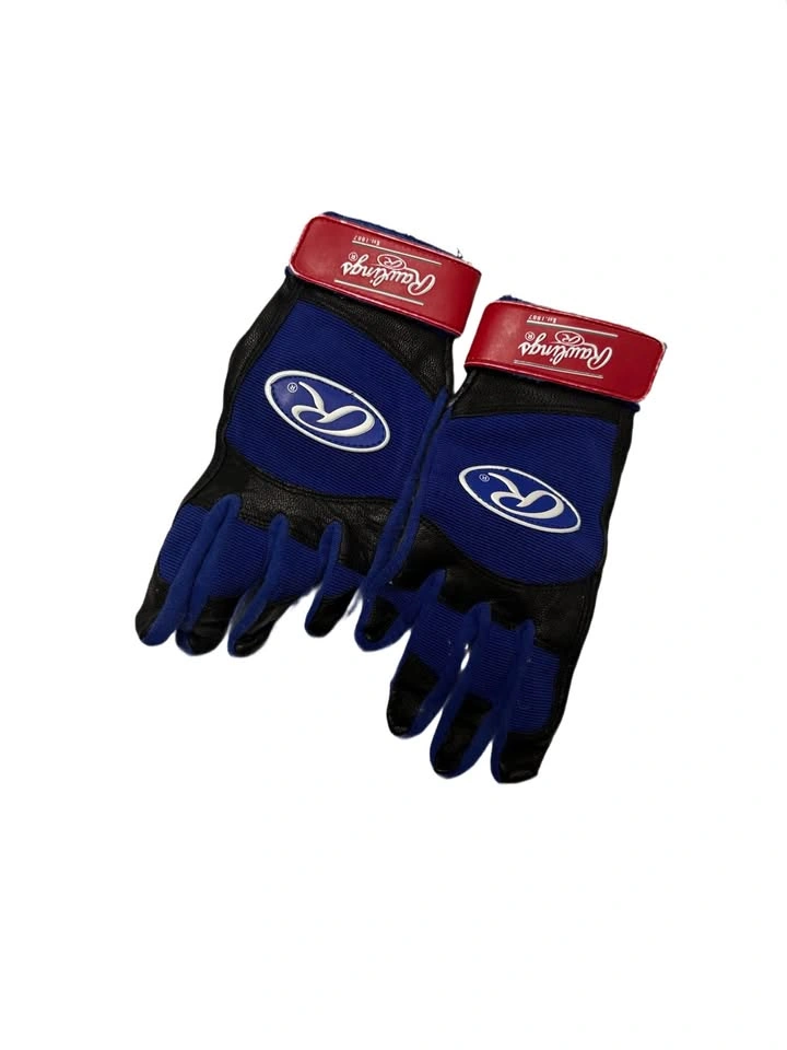 Youth Medium Rawlings BGP350Y Baseball Batting Gloves Blue/Red