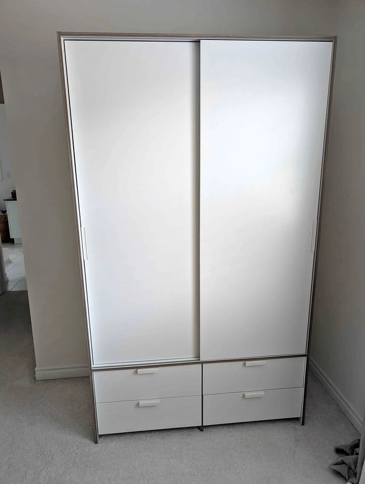 2 IKEA TRYSIL Wardrobes – Sliding Doors + 4 Drawers