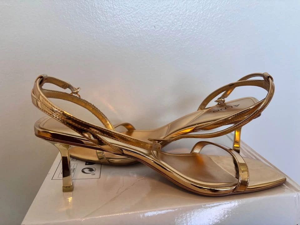 Aldo metallic Gold Heel - photo 2