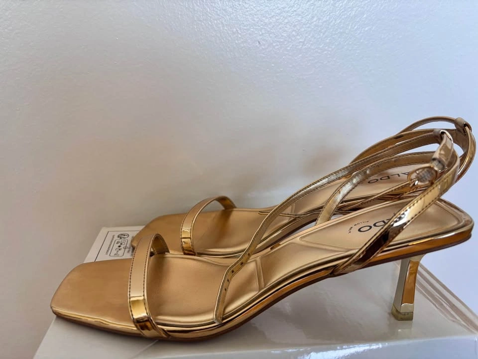 Aldo metallic Gold Heel - photo 5