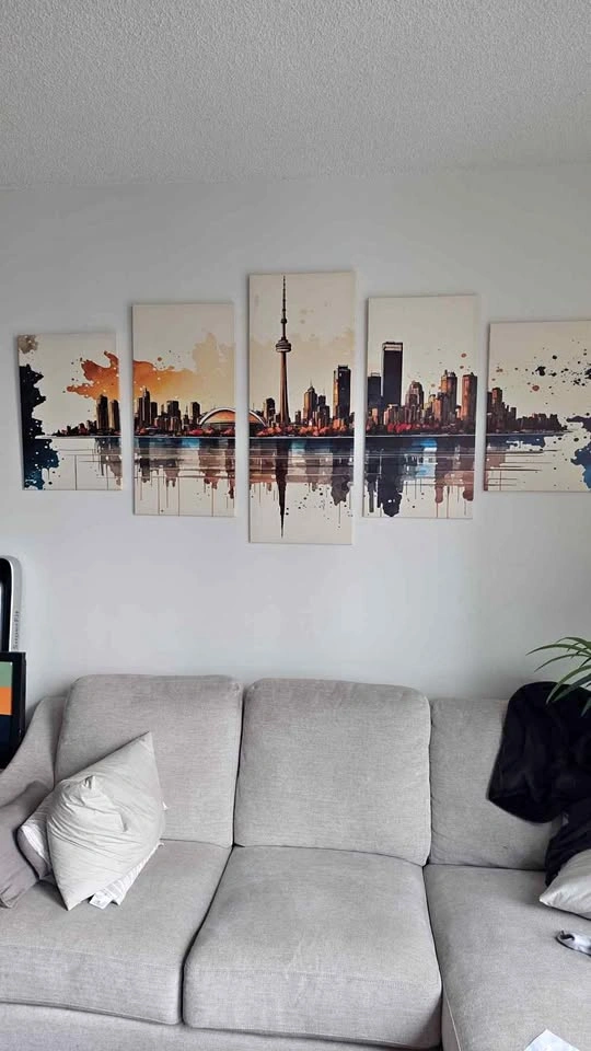 5-Panel Toronto Skyline Canvas Wall Art