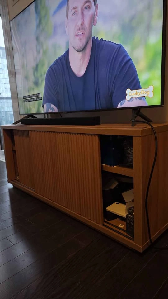 Oak Fluted TV Stand / Media Console - photo 2