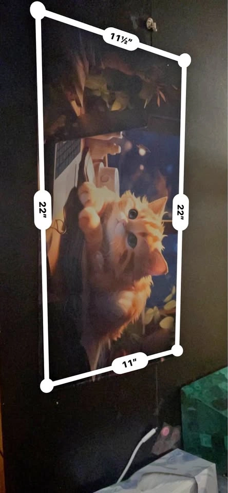 Cute Orange Cat Poster 11.5" x 22" Gaming Mat Desk Pad
