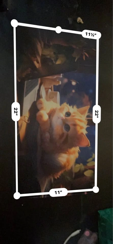 Cute Orange Cat Poster 11.5" x 22" Gaming Mat Desk Pad - photo 2