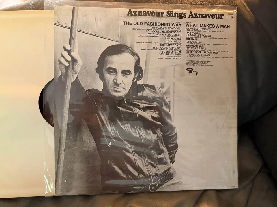 Classic French Music – Aznavour Sings Aznavour Vol. 3 Vinyl - photo 2