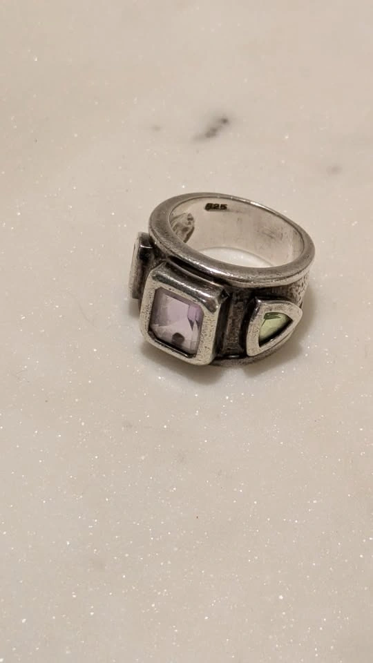92.5% Sterling Silver Brutalist Ring - photo 2