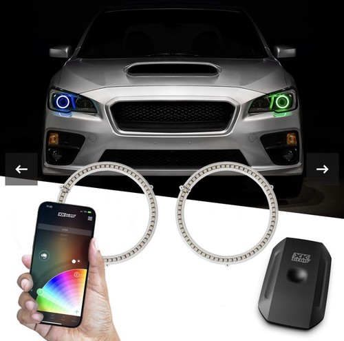 XKGLOW RGB Halo Headlight Kit - 120mm Smartphone Controlled