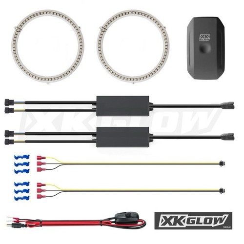 XKGLOW RGB Halo Headlight Kit - 120mm Smartphone Controlled - photo 2