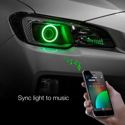 XKGLOW RGB Halo Headlight Kit - 120mm Smartphone Controlled - photo 5